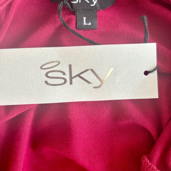 Sky Braided Halter Top with Gold and Jewel Embellishments Size L - Picture 3 of 4